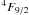 $^4F_{9/2}$