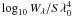 $\log_{10}{W_{\lambda}/S\lambda_0^4}$