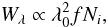 \begin{eqnarray} W_{\lambda} \propto \lambda_0^2fN_i,\label{W} \end{eqnarray}