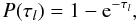 \begin{equation} P(\tau_{l})=1-{\rm e}^{-\tau_{l}} \label{eq:absProb}, \end{equation}