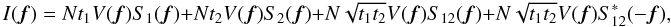 \appendix \setcounter{section}{1} \begin{equation} I({\vec f}) = N t_1 V({\vec f}) S_1({\vec f}) + N t_2 V({\vec f}) S_2({\vec f}) + N \sqrt{t_1t_2} V({\vec f}) S_{12}({\vec f}) + N \sqrt{t_1t_2} V({\vec f}) S^{\ast}_{12}(-{\vec f}), \label{eq_multi_image} \end{equation}
