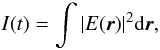 \appendix \setcounter{section}{1} \begin{equation} I(t) = \int |E({\vec r})|^2 \mathrm{d}{\vec r}, \end{equation}