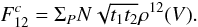 \appendix \setcounter{section}{1} \begin{equation} \label{eq_singlemode_fc} F^c_{12} = \Sigma_P N \sqrt{t_1t_2} \rho^{12}(V). \end{equation}