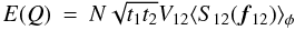 \appendix \setcounter{section}{3} \begin{eqnarray} \label{eq_qcov_multi}{E}(Q) &=& N \sqrt{t_1t_2} V_{12} \langle S_{12}({\vec f_{12}})\rangle _{\phi} \end{eqnarray}