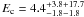 $\ecut=4.4^{+3.8+17.7}_{-1.8-1.8}$