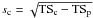 $s_{\rm c}=\sqrt{{\rm TS}_{\rm c} - {\rm TS}_{\rm p}}$