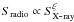 $S_{{\rm radio}}\propto S_{{\rm X\mbox{-}ray}}^{\xi}$