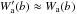 $W'_{\rm a}(b)\approx W_{\rm a}(b)$