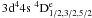 $3{\rm d}^4 4{\rm s} \; ^4{\rm D}^{\rm e}_{1/2,3/2,5/2} $