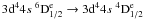 $3{\rm d}^4 4s \; ^6{\rm D}^{\rm e}_{1/2} \rightarrow 3{\rm d}^4 4s \; ^4{\rm D}^{\rm e}_{1/2} $
