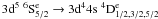 $3{\rm d}^5 \; ^6{\rm S}^{\rm e}_{5/2} \rightarrow 3{\rm d}^4 4{\rm s} \; ^4{\rm D}^{\rm e}_{1/2,3/2,5/2} $