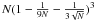 $N(1 - \frac{1}{9N} - \frac{1}{3 \sqrt N})^{3}$