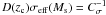 $D(z_{\rm c}) \sigma_{\rm eff}(M_{\rm s}) = C_{\sigma}^{-1}$