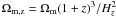 \appendix \setcounter{section}{1} $\Omega_{\rm m, z} = \Omega_{\rm m} (1+z)^3 / H_z^2$