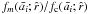 $f_m({\bar{a_i}}; \hat{r}) / f_{\rm c}({\bar{a_i}}; \hat{r})$