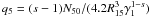 $q_5=(s-1)N_{50}/(4.2R_{15}^3\gamma _1^{1-s})$