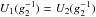 $U_1(g_2^{-1})=U_2(g_2^{-1})$