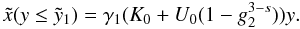 \appendix \setcounter{section}{4} \begin{eqnarray} \xc(y\leq\yc_1) = \gamma_1(K_0+U_0(1-g_2^{3-s}))y. \label{xcgs3a} \end{eqnarray}