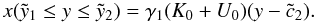 \appendix \setcounter{section}{4} \begin{eqnarray} x(\yc_1\leq y\leq\yc_2)=\gamma_1(K_0+U_0)(y-\cc_2). \label{xc1s3a} \end{eqnarray}