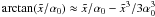 $\arctan(\xc/\alpha_0)\approx \xc/\alpha_0-\xc^3/3\alpha_0^3$