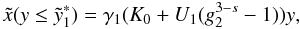 \appendix \setcounter{section}{4} \begin{eqnarray} \xc(y\leq\ys_1)=\gamma_1(K_0+U_1(g_2^{3-s}-1))y, \label{xcg1sa} \end{eqnarray}