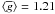 $\langle \gbar \rangle = 1.21$