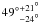 $49\degr^{+21\degr}_{-24\degr}$