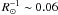 ${R}^{-1}_\odot\sim0.06$