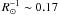${R}^{-1}_\odot\sim0.17$
