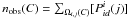 \hbox{$n_{\rm obs}(C)=\sum_{\Omega_{i,j}(C)} [P_{id}^i(j)]$}