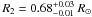 \hbox{$R_2 = 0.68^{+0.03}_{-0.01}~R_\odot$}
