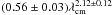 \hbox{$(0.56\pm0.03)\lambda_{\rm cm}^{2.12\pm0.12}$}