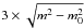 \hbox{$3 \times \sqrt{m^2-m_{0}^2}$}