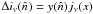 \hbox{$\Delta i_\nu(\hat{n}) = y(\hat{n}) j_\nu(x)$}