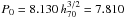 \hbox{$P_0=8.130 \, h_{70}^{3/2} = 7.810$}