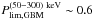 \hbox{$P^{(50-300)\rm~keV}_{\rm lim, GBM}\sim 0.6 $}
