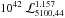 $10^{42}~{\cal L}_{5100,44}^{1.157}$