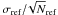 \hbox{$\sigma_{\rm ref} / \! \sqrt N_{\rm ref}$}