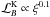 \hbox{${\cal L}_B^{\rm K} \propto \xi^{0.1}$}
