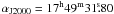 \hbox{$\alpha_{\rm J2000} =17^{\rm h}49^{\rm m}31\fs80$}