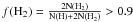 \hbox{$f(\rm{H}_2) = \frac{2\rm{N(H}_2\rm{)}}{\rm{N(H)} + 2\rm{N(H}_2\rm{)} } > 0.9$}