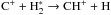 \hbox{$\rm C^+ + H_2^* \rightarrow CH^+ + H$}