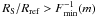 \hbox{$R_{\rm S}/R_{\rm ref} > F_{\rm min}^{-1}(m)$}