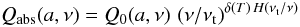\appendix \setcounter{section}{2} \begin{equation} Q_{\rm abs}(a,\nu) = Q_0(a,\nu)\,\left({\nu/\nu_{\rm t}}\right)^{\delta(T)\,H(\nu_{\rm t}/\nu)} \end{equation}