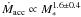 ${\dot M_{\rm acc}} \propto M_{*}^{1.6 \pm 0.4}$