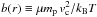 \hbox{$b(r)\equiv \mu m_{\rm p}\, v_{\rm c}^2/k_{\rm B} T$}