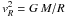 \hbox{$v_R^2=G\,M/R$}