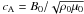 \hbox{$\ca=B_0/\sqrt{\rho_0\muo}$}