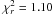 \hbox{$\chi_{r}^{2}=1.10$}