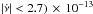 \hbox{$|\nudot| < \np{2.7)}{-13}$}